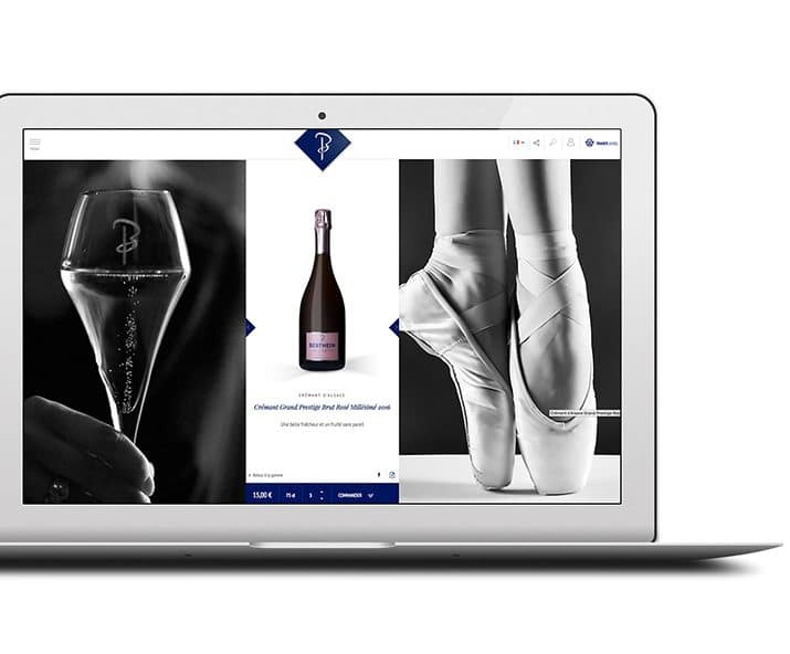 page produit ecommerce vin