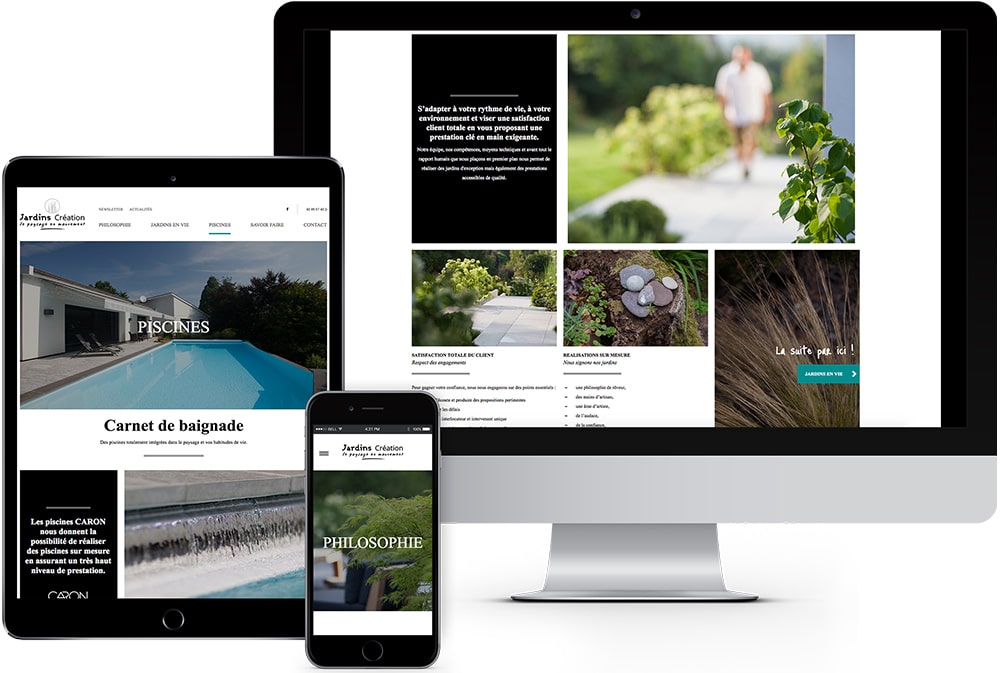 site internet paysagiste responsive design